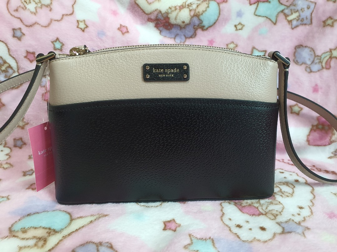 Kate Spade New York Warm Beige & Black Jeanne Leather Crossbody Bag, Best  Price and Reviews