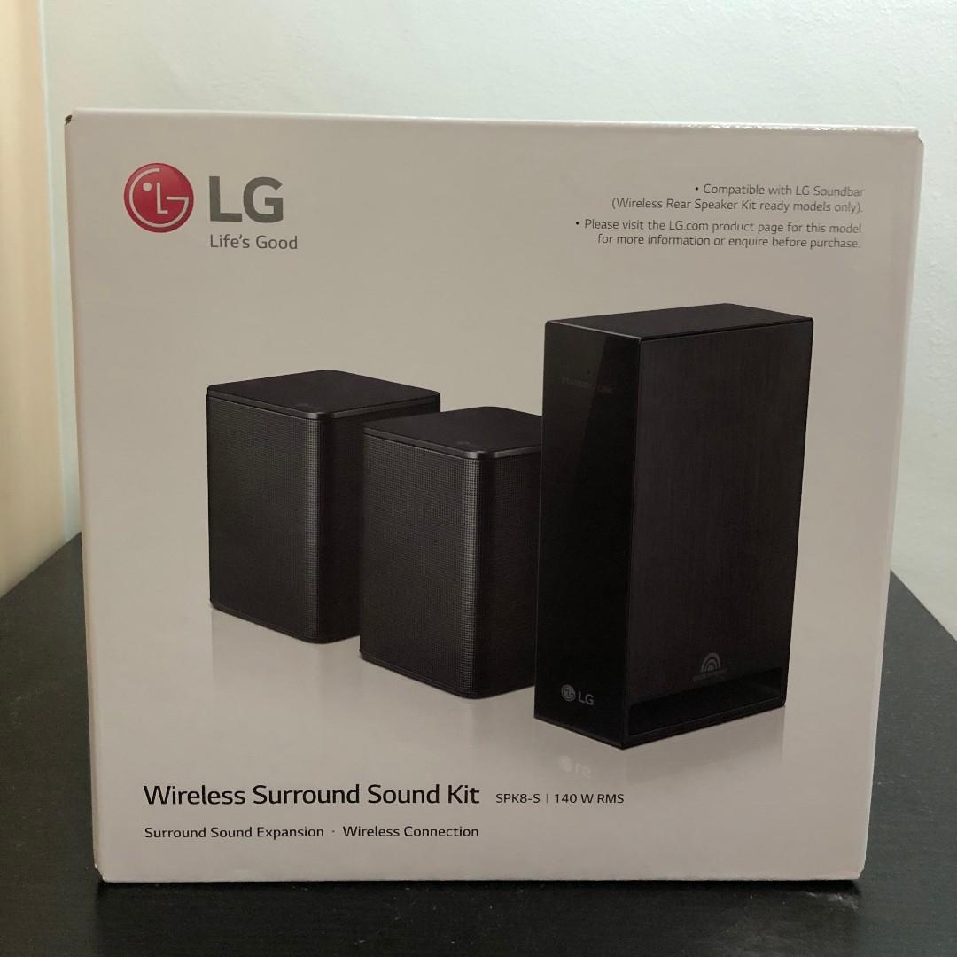 LG SPK8-S Wireless Rear Speaker Kit for Soundbar, Audio, Soundbars ...