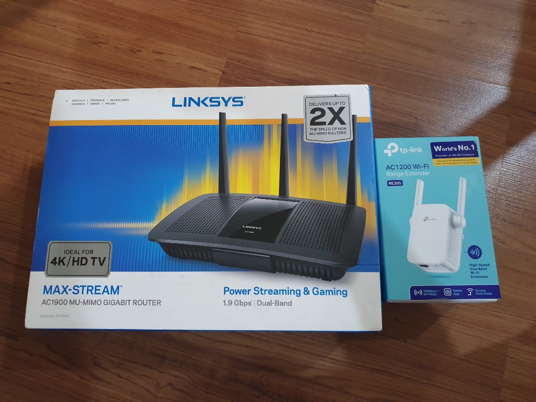 Linksys Ac1900 And Tp Link Ac1200 Wifi Range Extender Electronics Others On Carousell