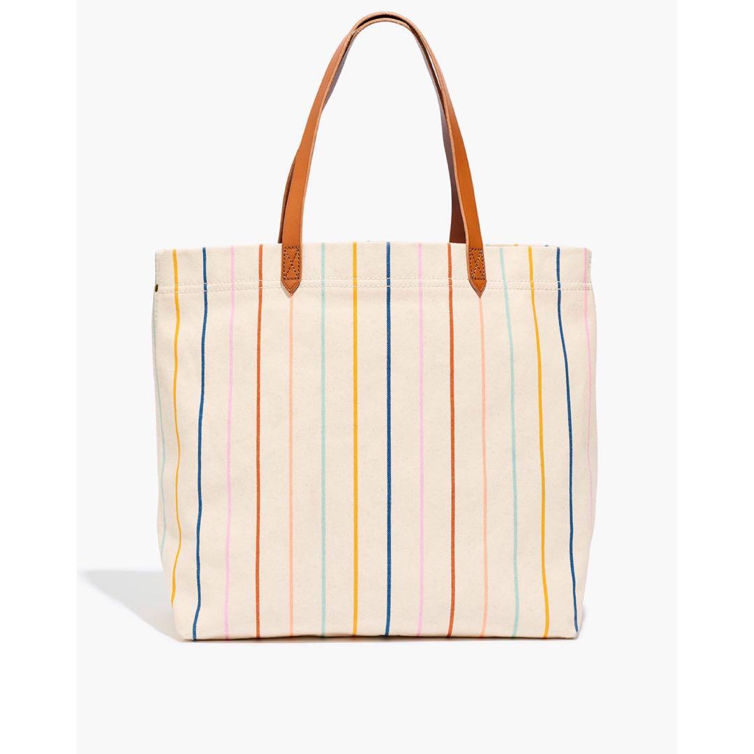 Madewell Rainbow Canvas Tote Bag Women s Fashion Bags Wallets Tote Bags on Carousell