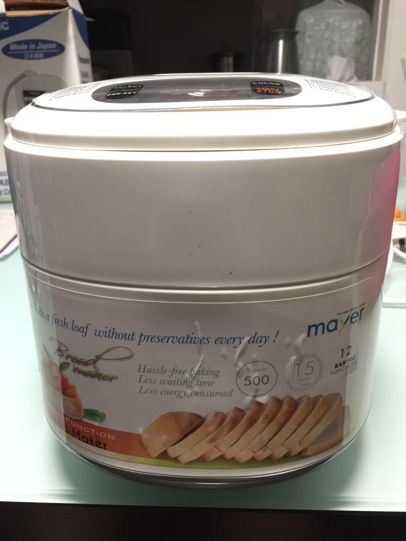 Mayer bread maker (Category: Ovens & Toasters) located in Singapore. Submitted by kwokhs (Listing ID 263445523, Image 1). Description: Decluttering my house Selling bread maker at a faction of the retail price Only $38 Condition is fair but working well Self collection at CCK mrt or warren condo Check out my other listing for good deals as I am decluttering my house Thanks .