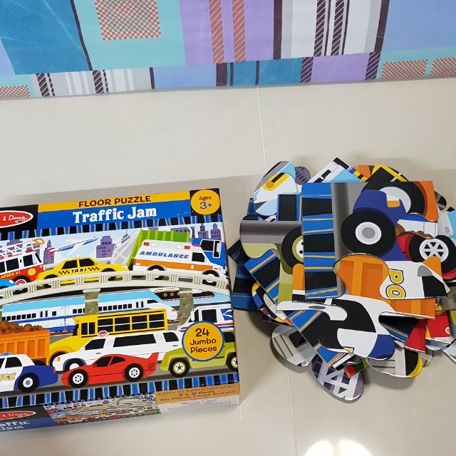 Melissa and doug traffic jam sale floor puzzle