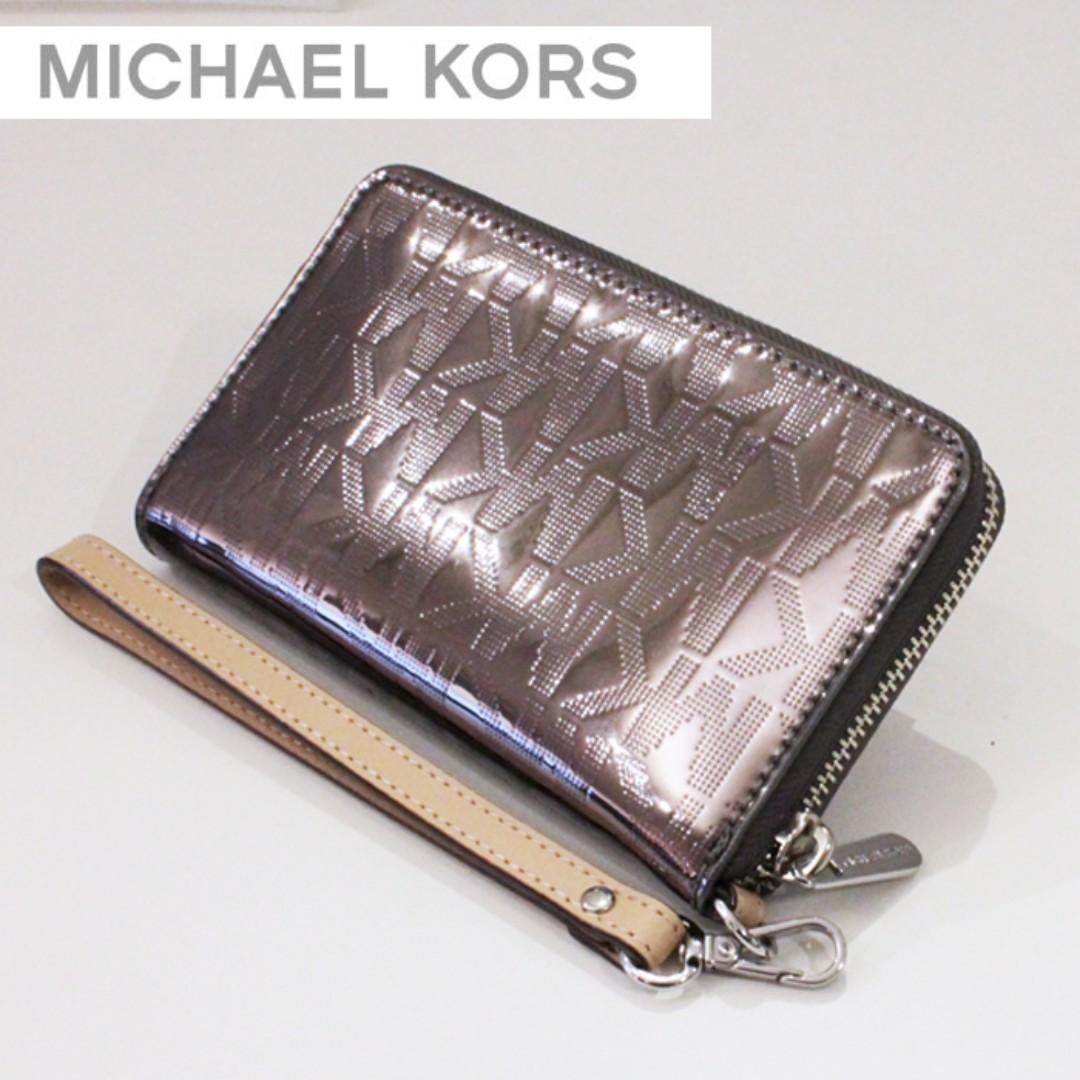 Michael Kors Nickel Zip Wallet Women s Fashion Bags Wallets