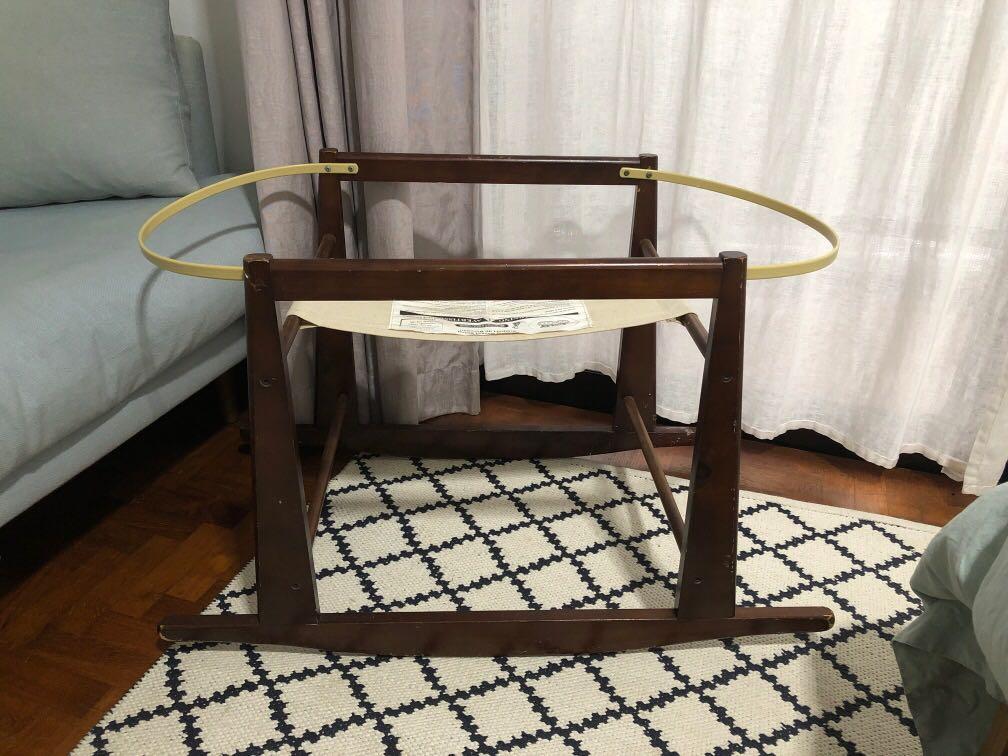 wooden rocker bassinet