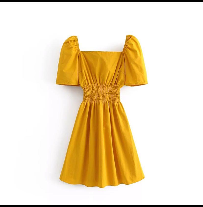 Mustard Yellow Dress, Women's Fashion, Muslimah Fashion, Dresses on