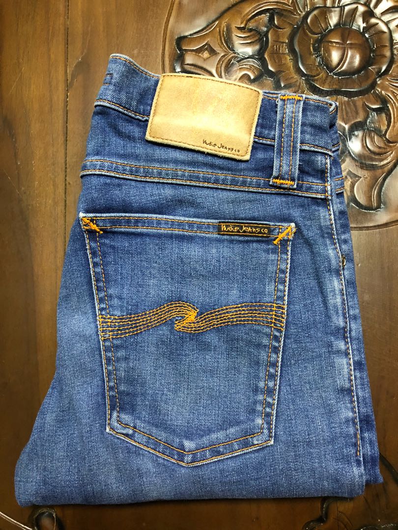 Nudie size 28, Men's Fashion, Bottoms, Jeans on Carousell
