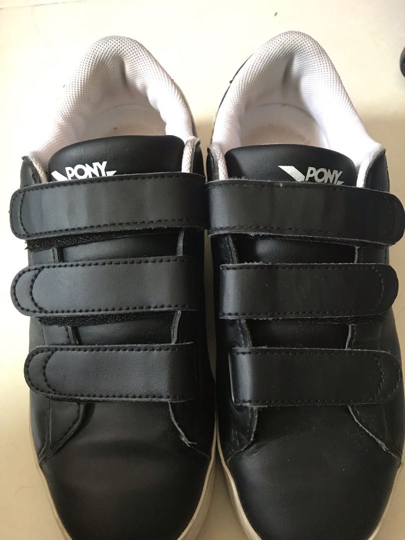 velcro black sneakers