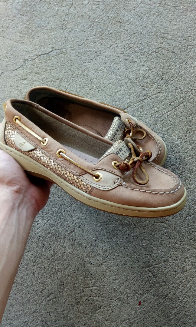 Sperry angelfish shop gold glitter
