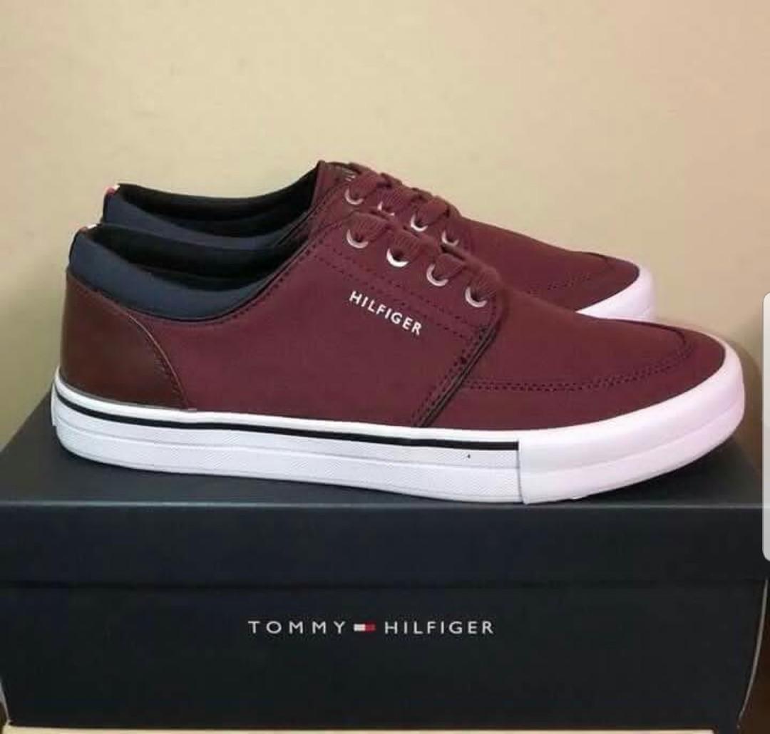 Tommy hilfiger maroon shoes sale