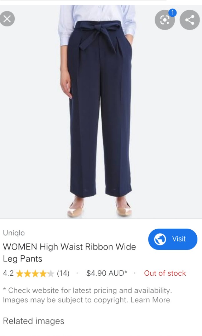 Uniqlo paperbag trousers, Women's Fashion, Bottoms, Other Bottoms on