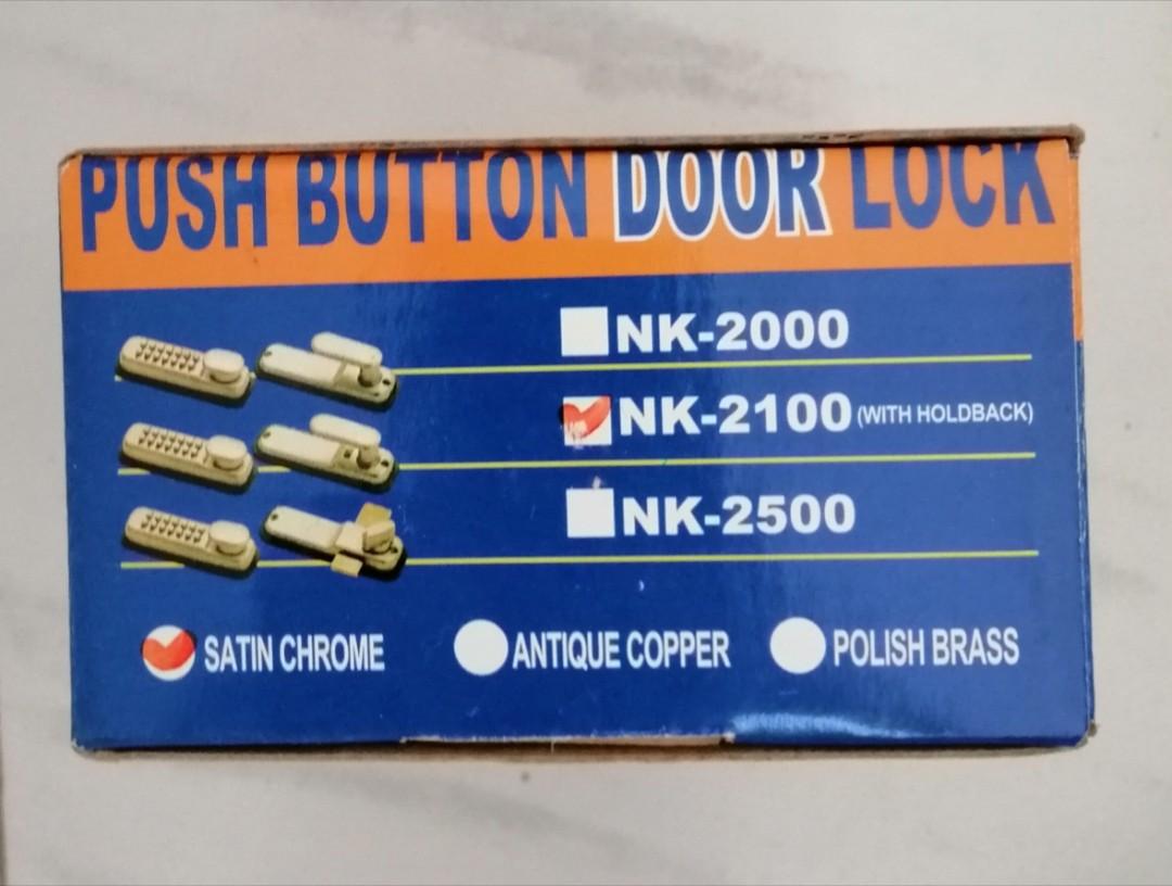 YANK Push Button Main Door Lock NK2100 SC, Everything Else on Carousell