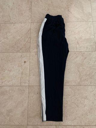 Side strip pants (navy)