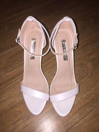 White Billini heels