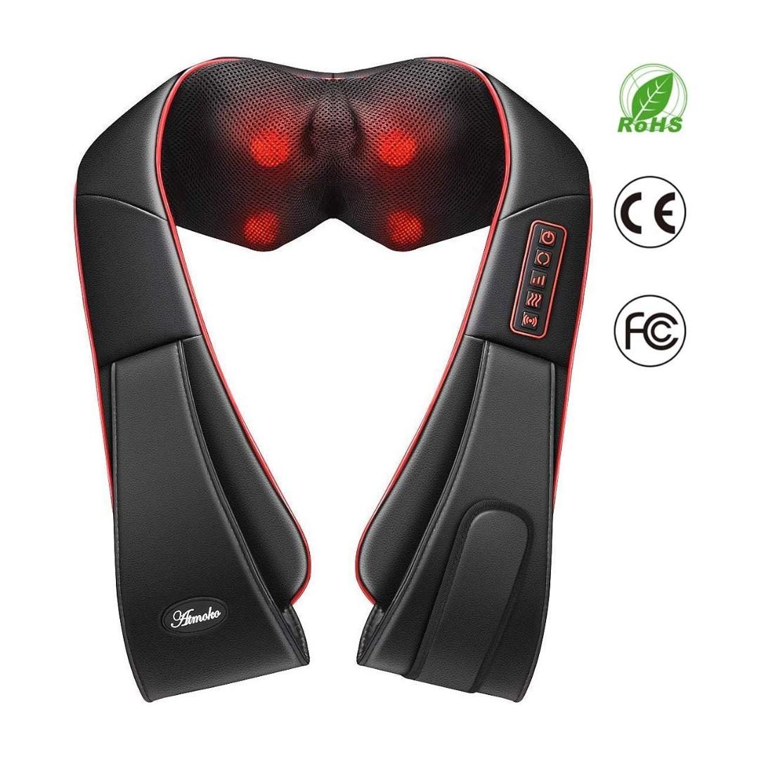 Back massager with heat and vibration clearance