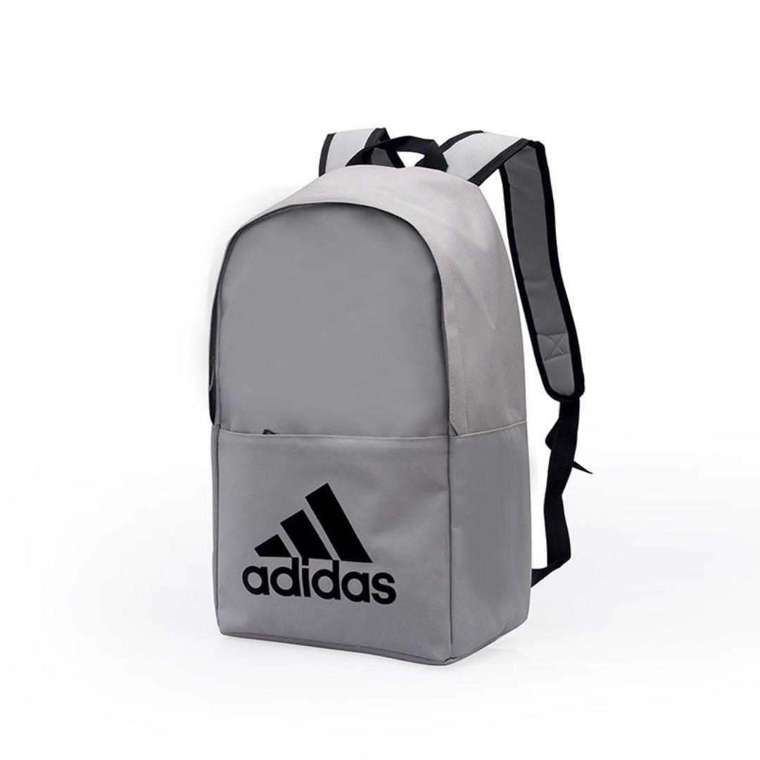 grey adidas school bag