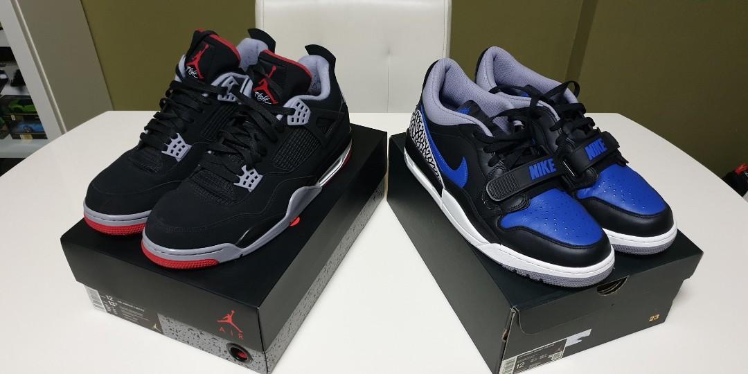 Airjordan 4 Bred Jordan Legacy 312 Low Royal Size Us12 Men S Fashion Footwear Sneakers On Carousell