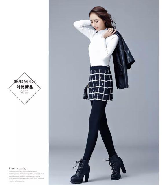 Autumn & Winter with skirt Brushed & thick mock two-pieces base