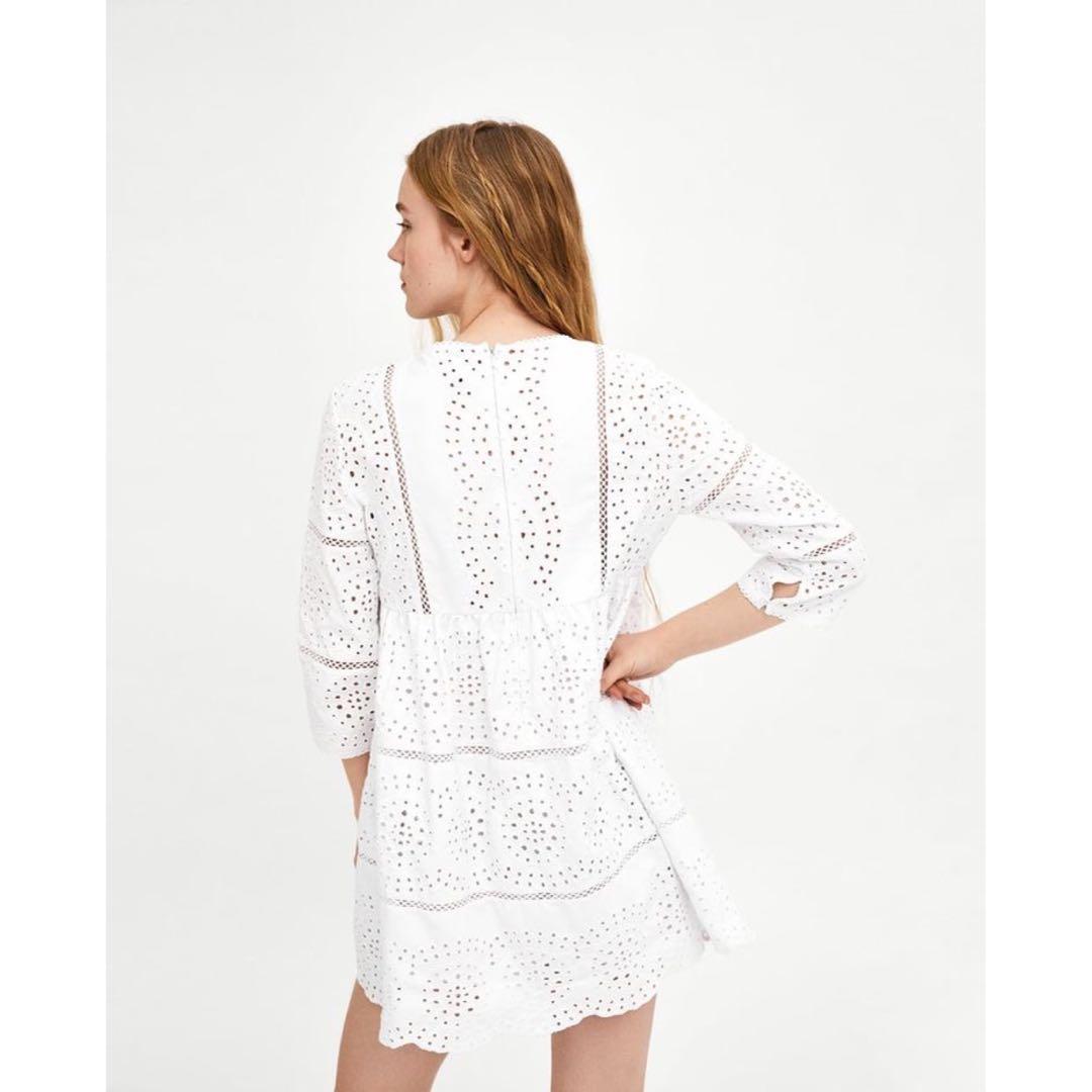 Zara embroidered jumpsuit dress cheap