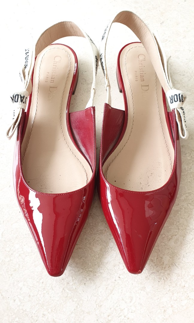Red slingback flats shop