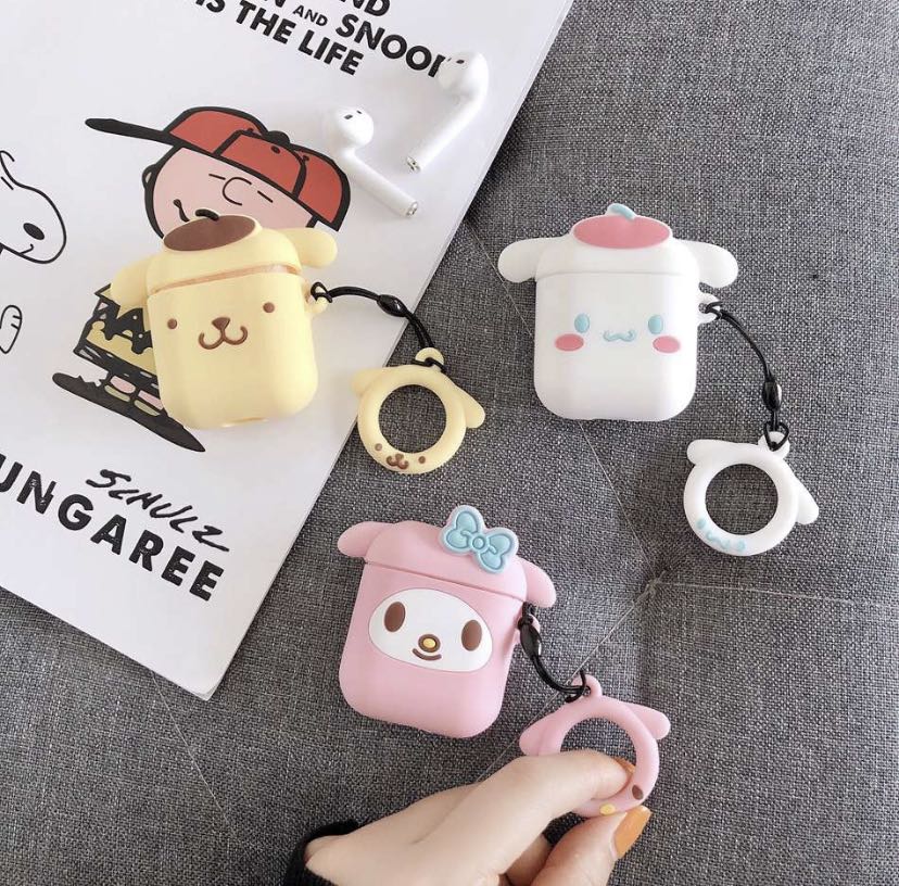 Cute cartoon cinnamoroll melody apple airpods protect cover mobile