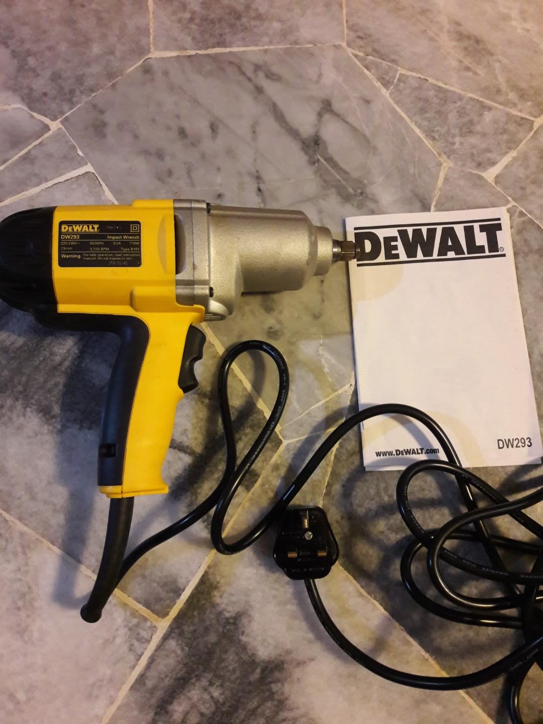Dewalt DW293 wired impact wrench 1/2 inch, Auto Accessories on Carousell