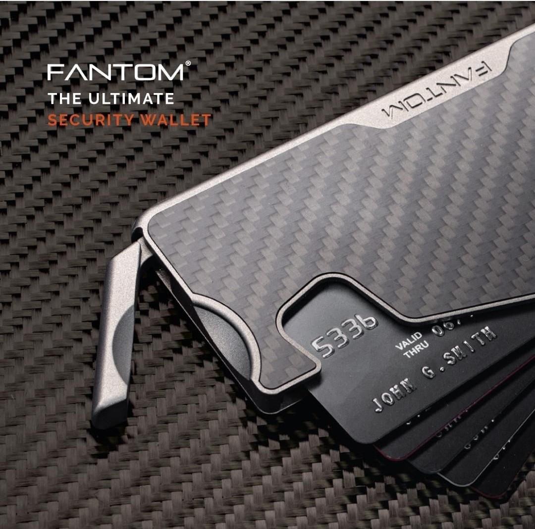 Fantom 10 Wallet Carbon Fiber & Titanium Clip, Men's Fashion, Watches