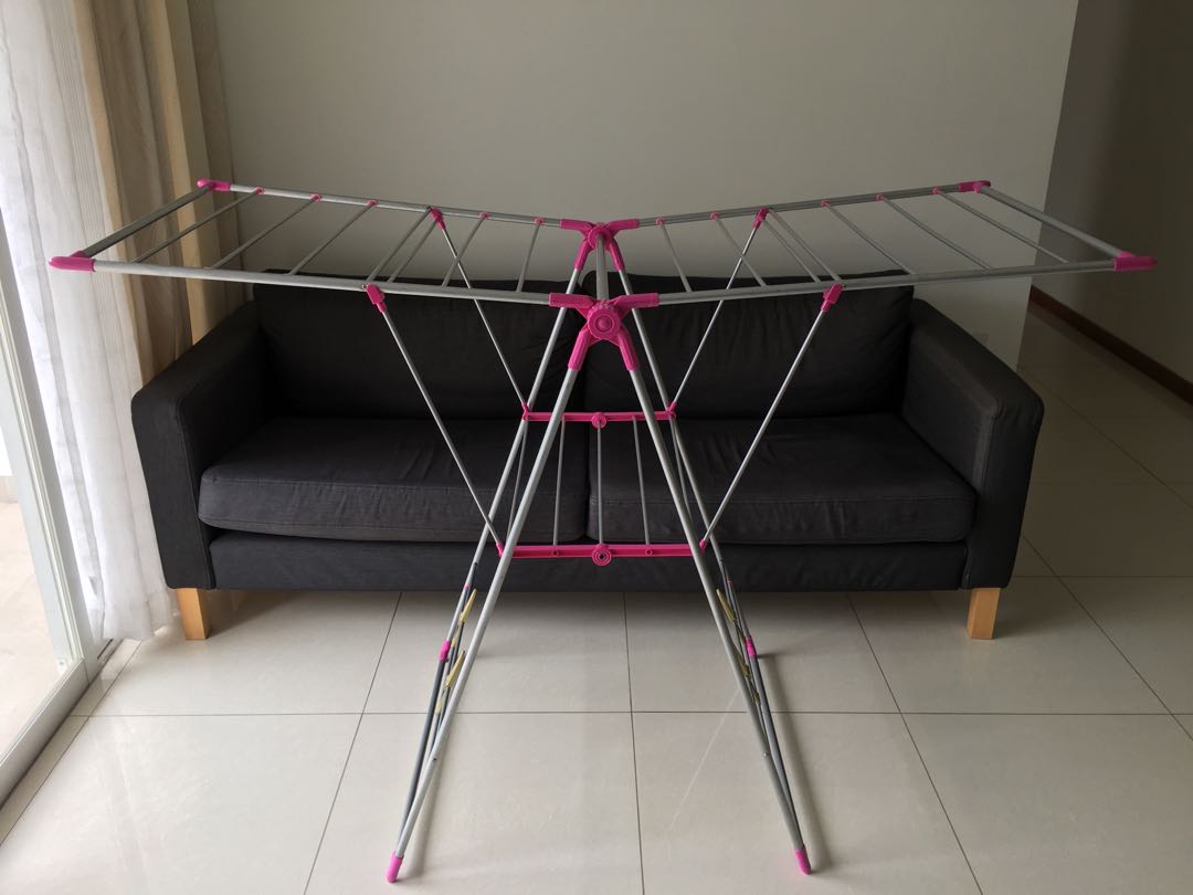 Foldable Clothes Drying Rack, Furniture & Home Living, Bathroom ...