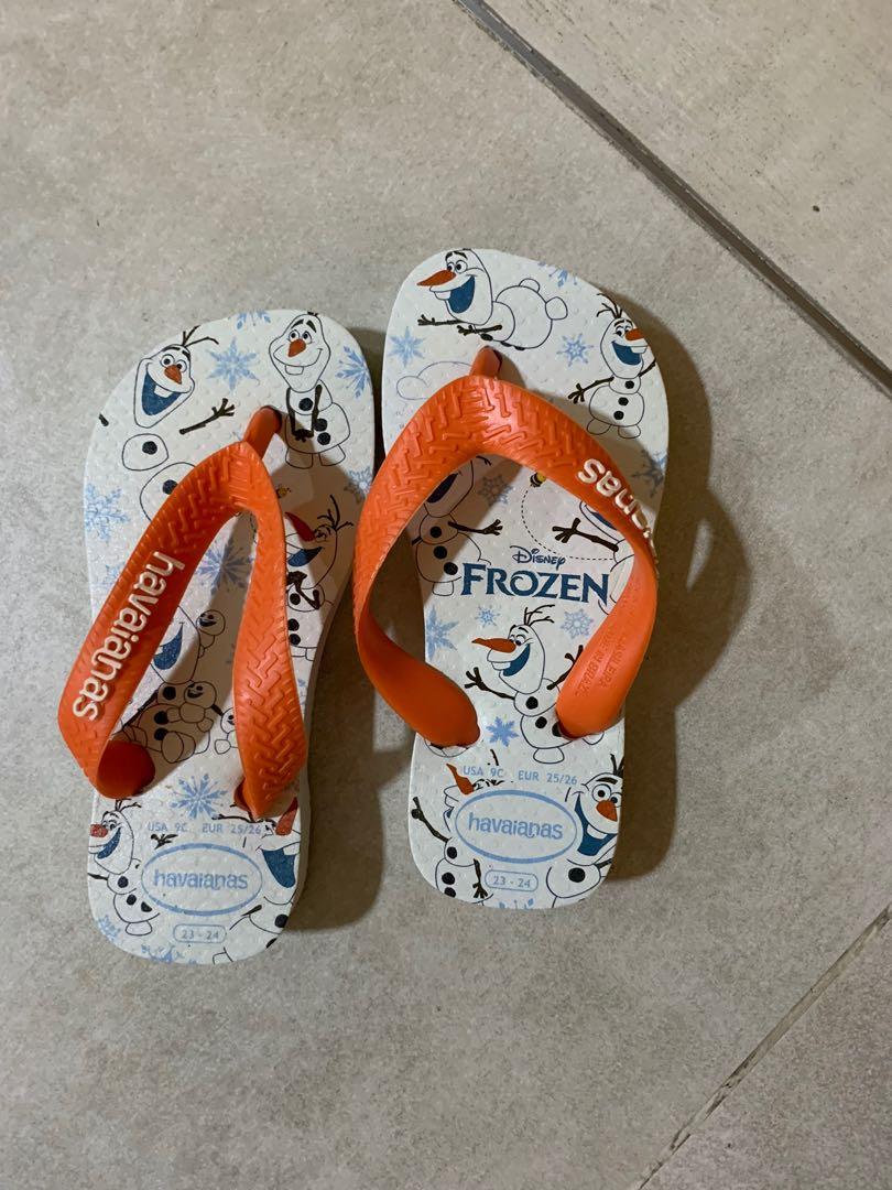 Infant/Toddler Baby Frozen,Olaf, Havaianas Kids Flip Flop Sandals