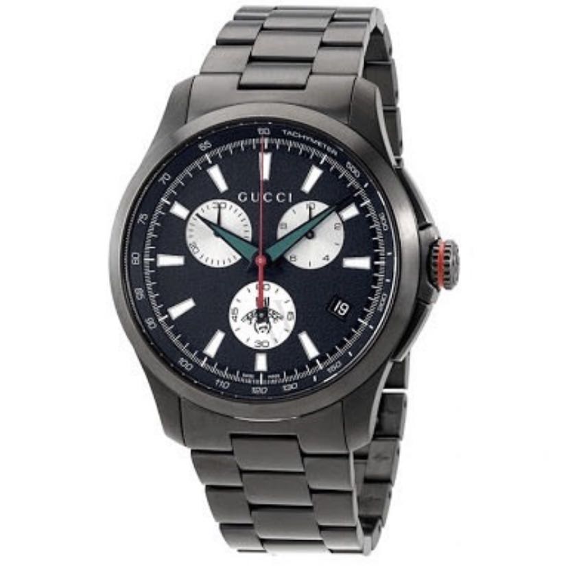 Gucci G Timeless Chronograph XL Black Dial Watch YA126268 Men s