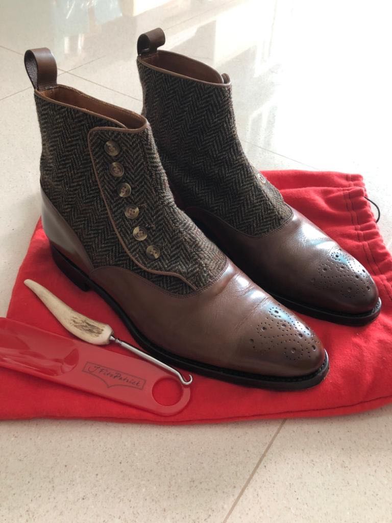 Justin Fitzpatrick Button Boots UK7.5 EU41.5