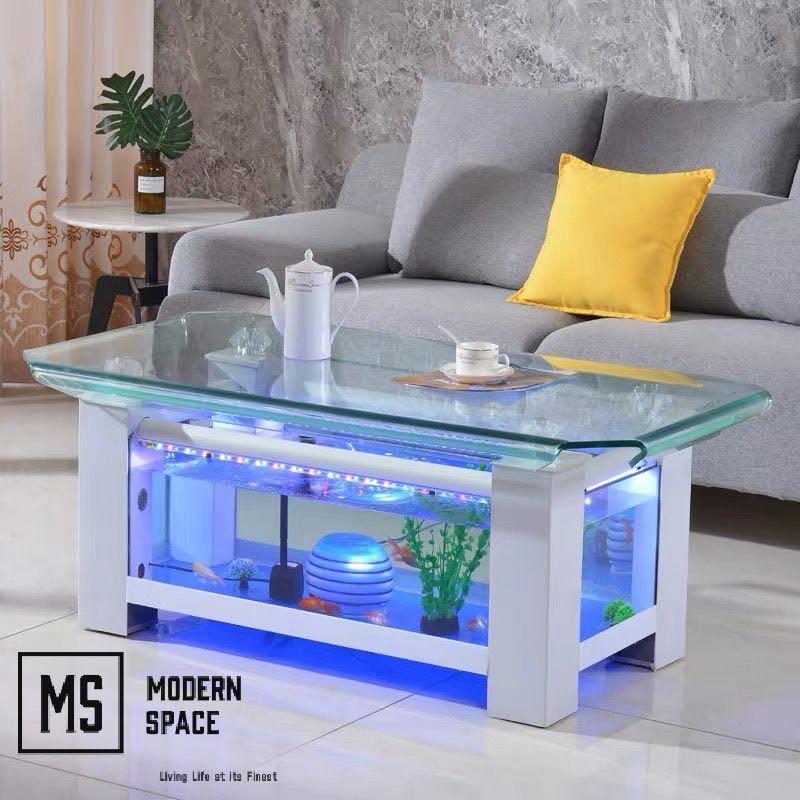 White coffee table fish tank clearance
