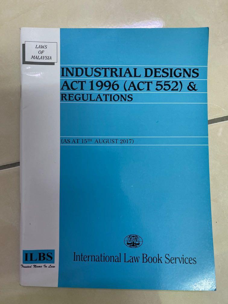 Law Statute Industrial Designs Act 1996 Textbooks On Carousell