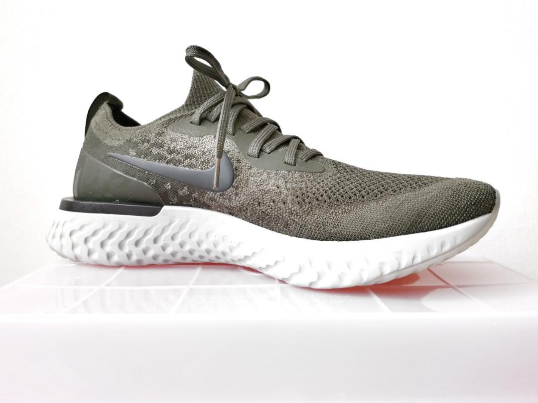 Nike Epic React Flyknit BNIB Olive Green