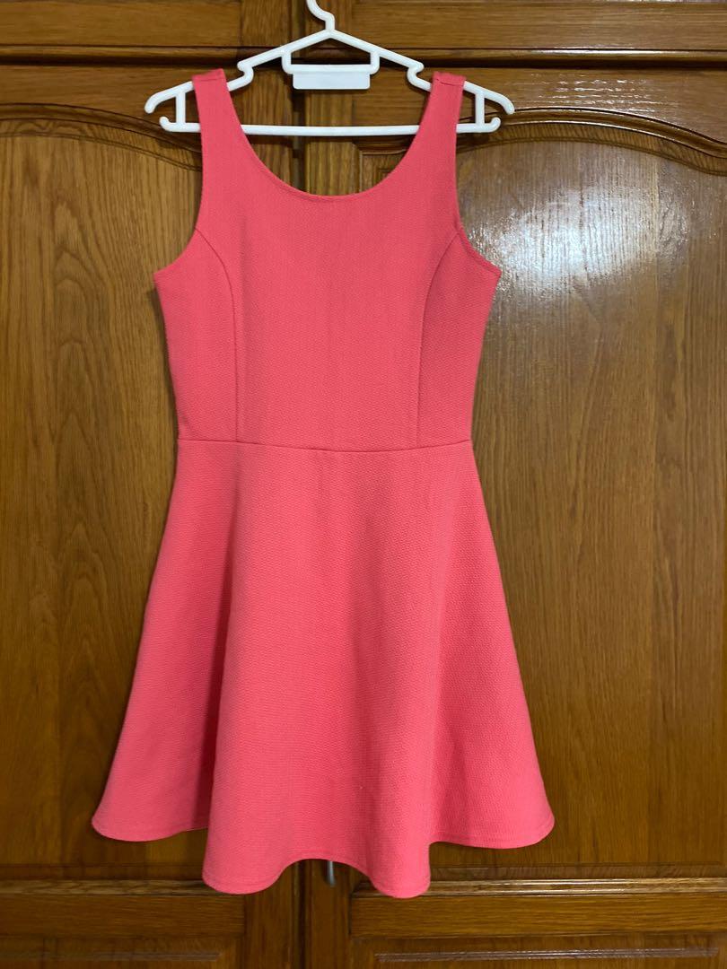 H M Pink Skater Dress Women s Fashion Dresses Sets Dresses on