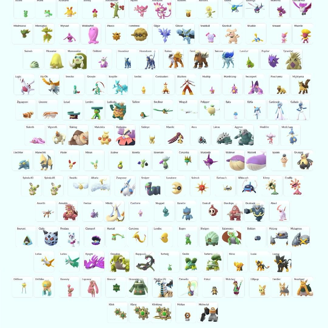 Pokemon Go All Shiny Pokemon Trade Costume Pikachu Lengendary Eevee Regional Alolan Video Gaming Gaming Accessories Interactive Gaming Figures On Carousell