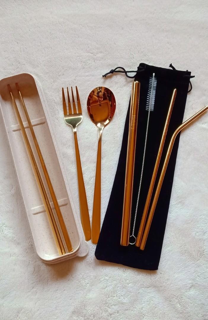 Stainless spoon and fork with chopsticks accessories (Category: Home Improvement Tools & Accessories) located in Cavite. Submitted by ms.lavander (Listing ID 263541651, Image 2). Description: 💜 Stainless spoon and fork with chopsticks and straw set 💜 I Want to lessen the use and disposal of plastic spoon and fork, this is one of the things I thought would help make it happen and I want to share it with you. 💜 Available colors: Blue Silver Rain