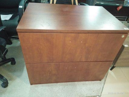 Lateral file cabinet wooden 2 drawer