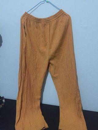 Celana kulot mustard vintage