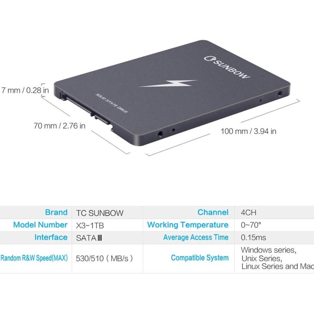 Tc sunbow clearance 1tb ssd