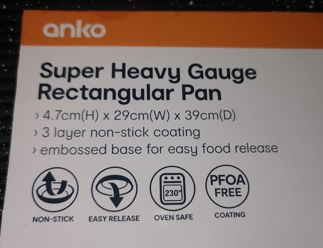 Anko by Kmart Super Heavy Gauge Rectangular Pan, Furniture & Home