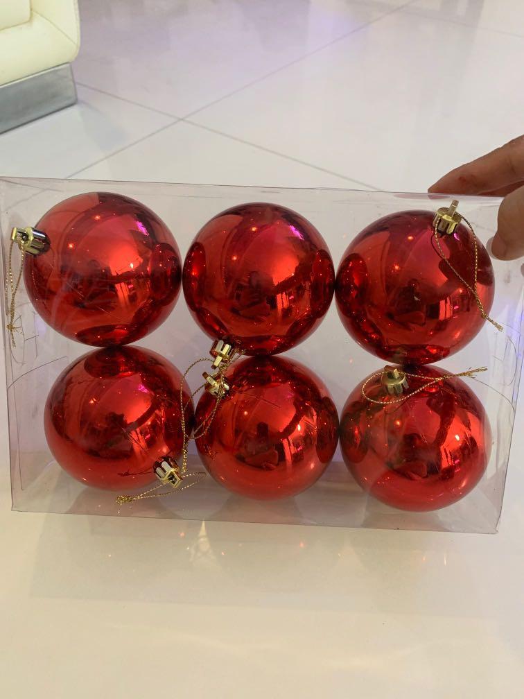 big red ball ornaments