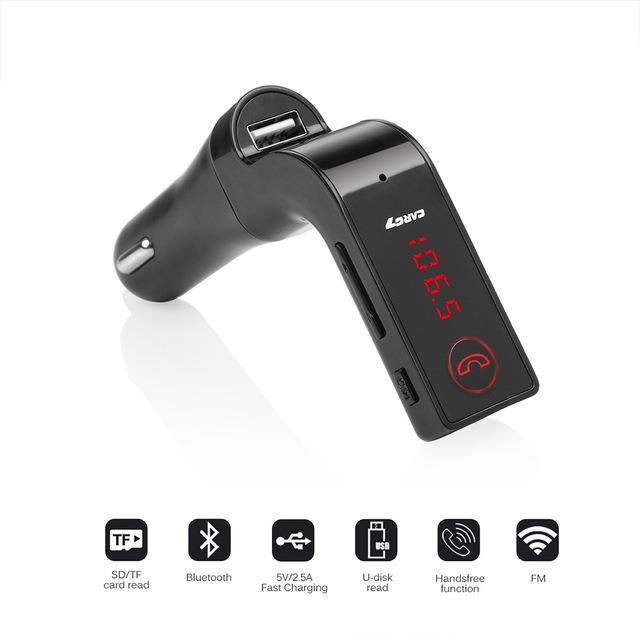 Bluetooth Phone Call Receiver FM Car Transmitter and 5 in 1 Charger