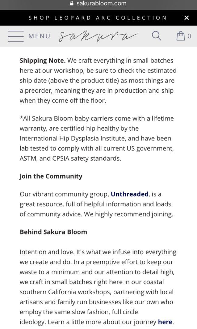 sakura bloom unthreaded