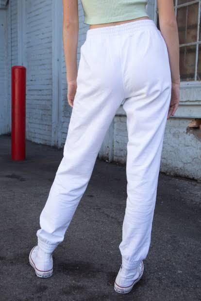 brandy melville white rosa sweatpants Women s Fashion Bottoms
