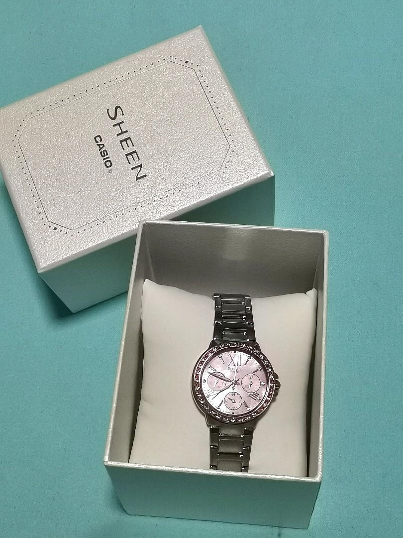 Casio sheen swarovski ladies watch price sale
