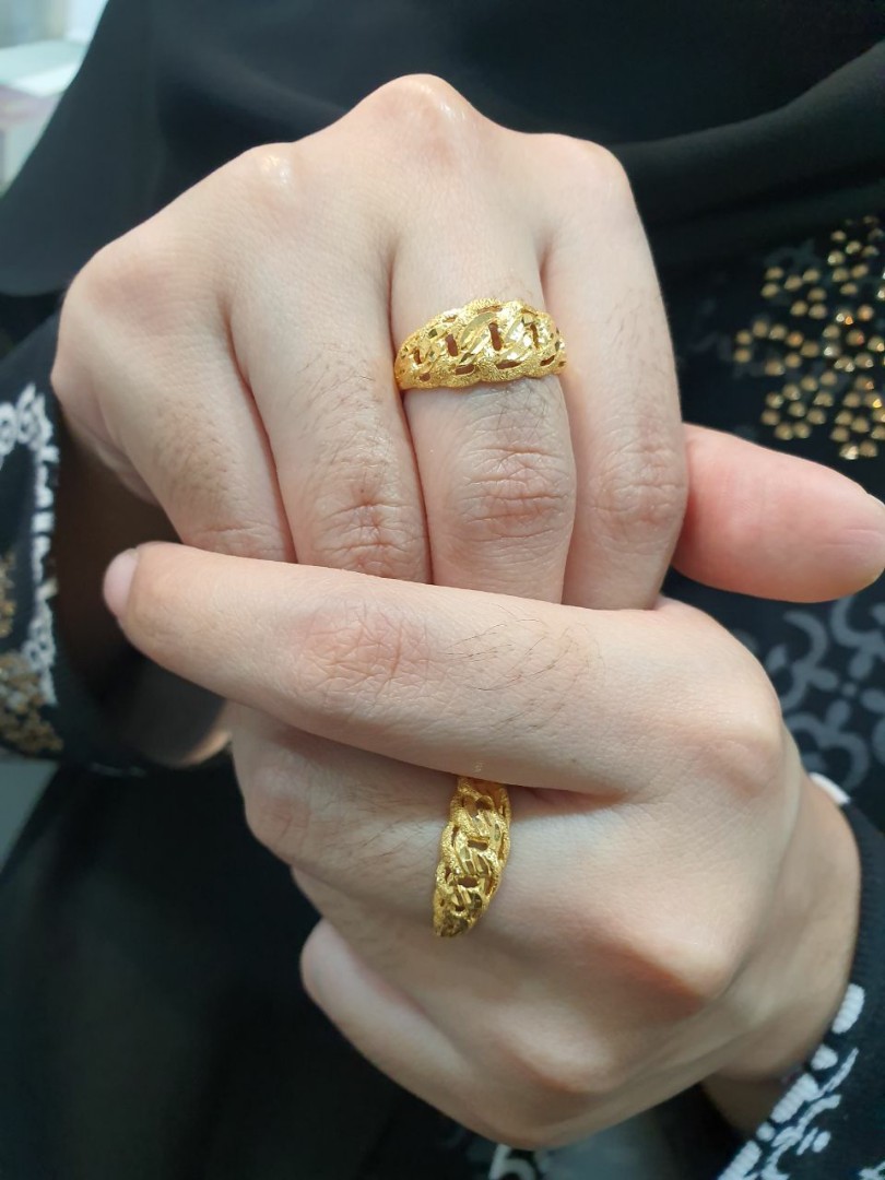 1 Pcs Cincin Emas 916 Coco Size 17 15 Women S Fashion Jewellery On Carousell