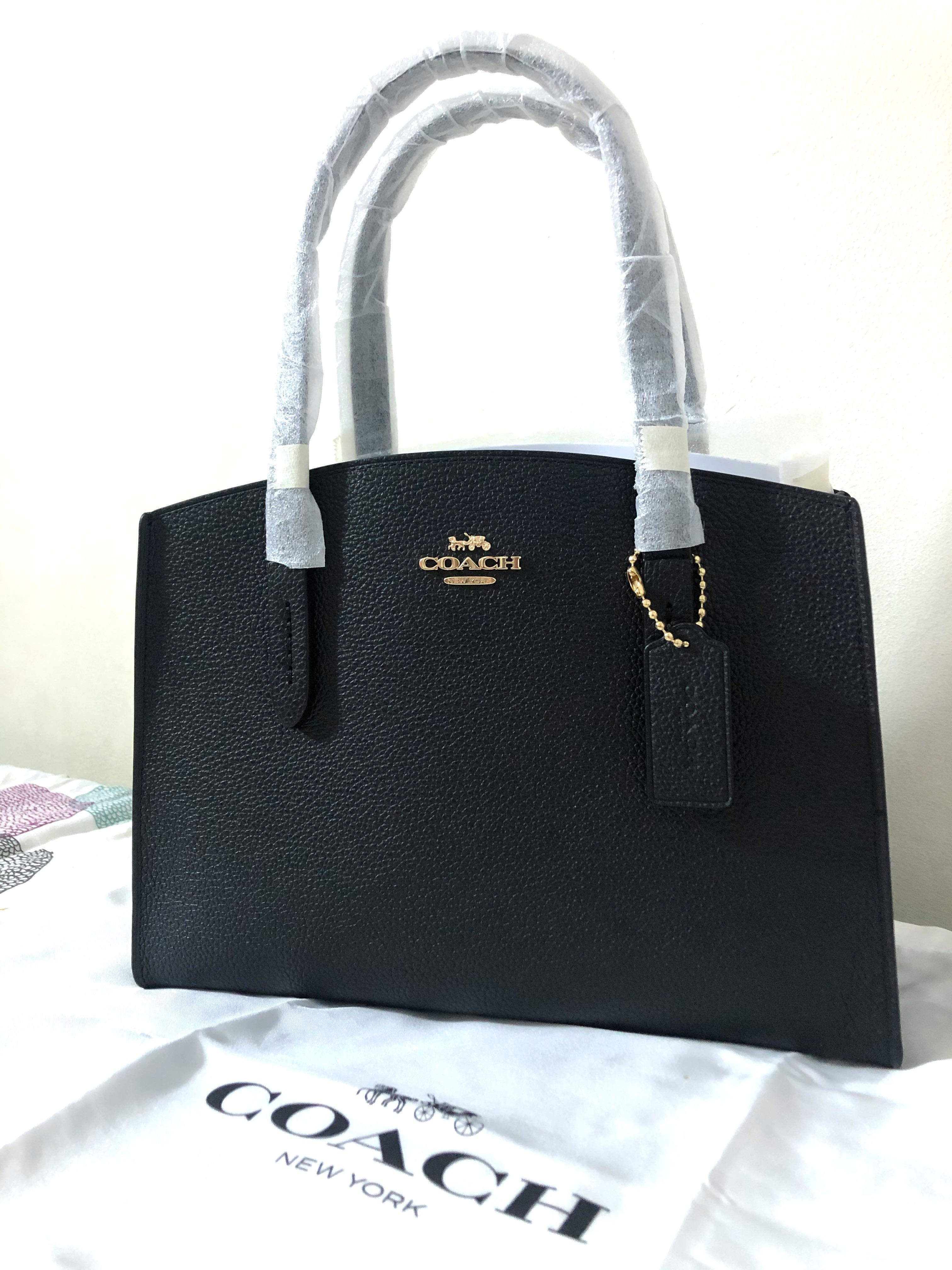 Coach leather charlie 27 carryall 2025