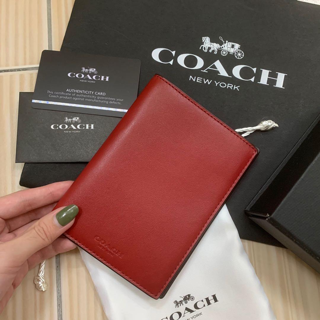 10challenge Coach Passport Holder, Luxury, Apparel on Carousell