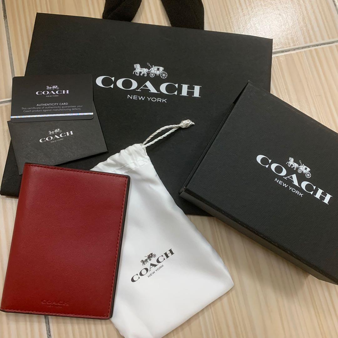 10challenge Coach Passport Holder, Luxury, Apparel on Carousell