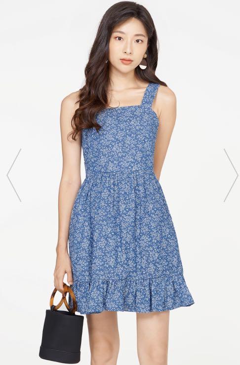 fayth denim dress SAVEIRA DENIM MIDI DRESS MIDNIGHT Fayt The Label